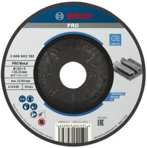 Bosch PRO Metal lepljeni brusni disk 125×6×22,23 mm 2608603182