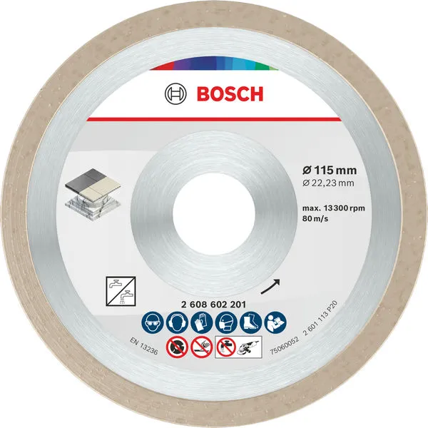 Bosch Ceramic Dijamantska rezna ploča 115×7 mm, otvor 22,23 mm, 10 kom 2608603231
