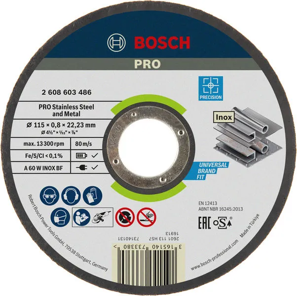 Bosch PRO Stainless Steel and Metal rezna ploča 115×0,8×22,23 mm 2608603486