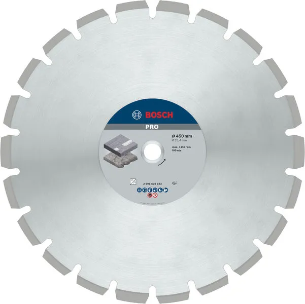 Bosch PRO Asphalt dijamantska rezna ploča 450×25,4 mm 2608603643