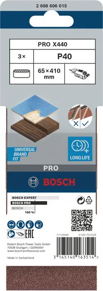PRO X440 brusna traka 65×410 mm, G40, 3 kom 2608606015