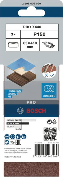 PRO X440 brusna traka, 65×410 mm, G150, 3 kom. 2608606020