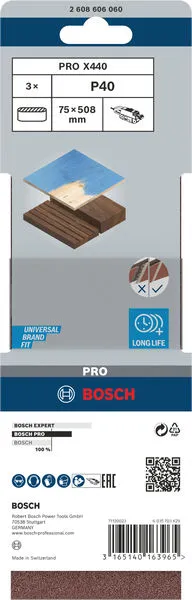 PRO X440 brusna traka 75×508 mm, G40, 3 kom 2608606060