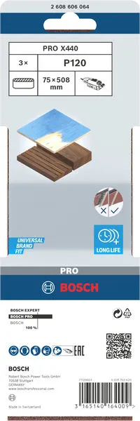 PRO X440 brusna traka 75×508 mm, G120, 3 kom 2608606064