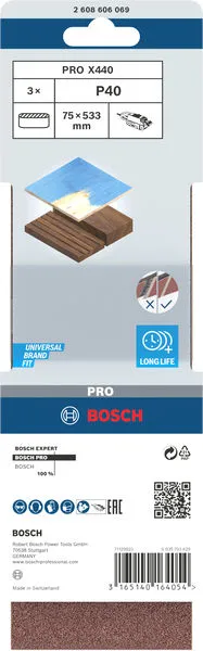 PRO X440 brusna traka 75×533 mm, G40, 3 kom 2608606069