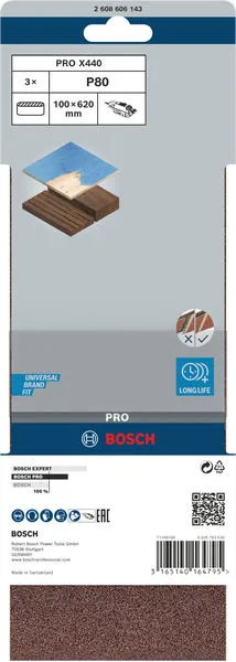 PRO X440 brusna traka 100×620 mm, G80, 3 kom 2608606143