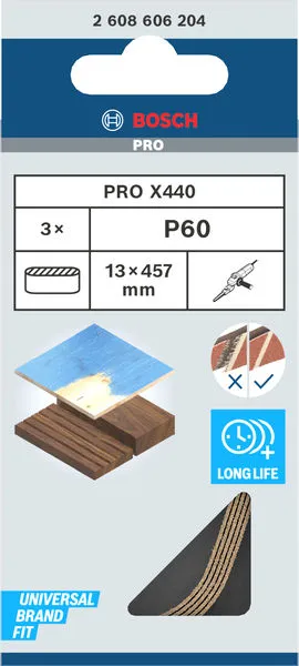 PRO X440 brusna traka 13×457 mm, G60, 3 kom 2608606204