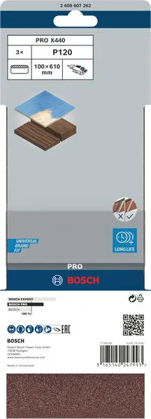 PRO X440 brusna traka 100×610 mm, G120, 3 kom 2608607262