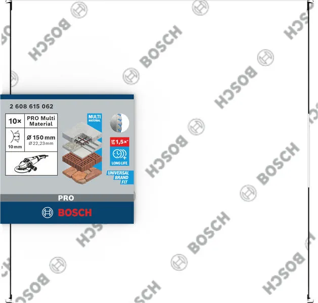 PRO Multi Material dijamantska rezna ploča 150×22,23 mm, 10 kom 2608615062