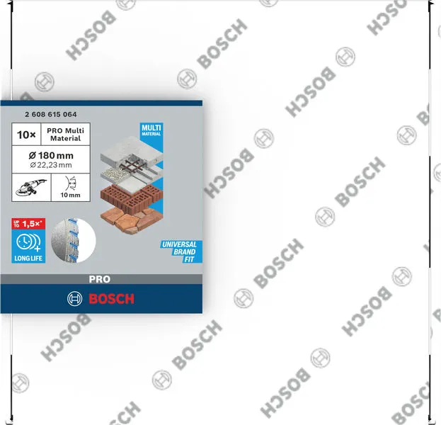 PRO Multi Material dijamantska rezna ploča 180×22,23 mm, 10 kom 2608615064