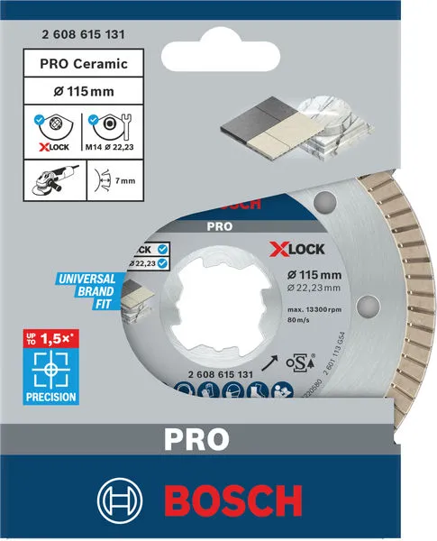 PRO Ceramic X-Lock dijamantska rezna ploča 115×22,23 mm, 22,23 mm 2608615131