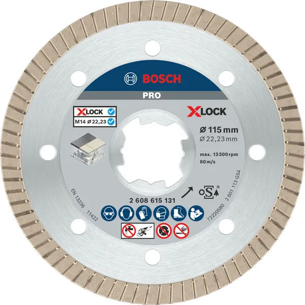 Bosch PRO Ceramic X-Lock dijamantska rezna ploča 115×22,23 mm, 22,23 mm 2608615131