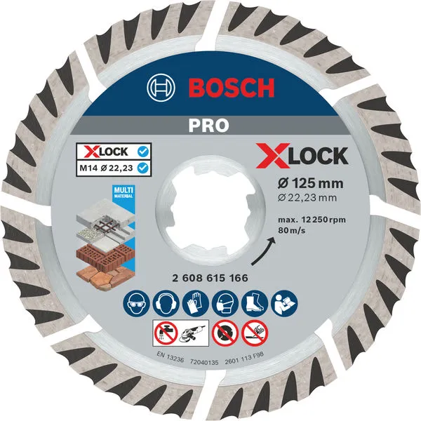 Bosch PRO Multi Material dijamantska ploča 125 x 22,23 mm, X-Lock 2608615166