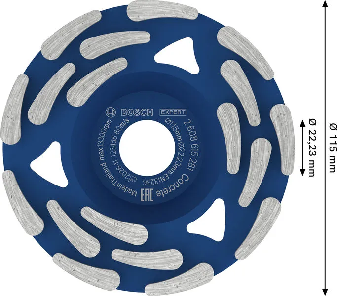EXPERT Concrete dijamantska glava za brušenje 115×22,23×5 mm 2608615281