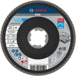 Bosch PRO X571 lamelna brusna ploča pod uglom 115 mm, G40, X-Lock 2608619197