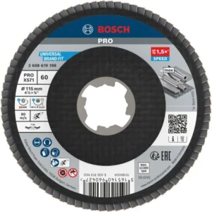 Bosch PRO X571 lamelna brusna ploča, pod uglom, 115 mm, G60, X-Lock 2608619198
