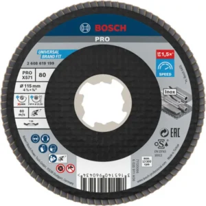 Bosch PRO X571 lamelna brusna ploča pod uglom 115 mm, G80, X-Lock 2608619199