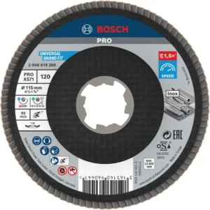 Bosch PRO X571 lamelna brusna ploča pod uglom 115 mm, G120, X-Lock 2608619200