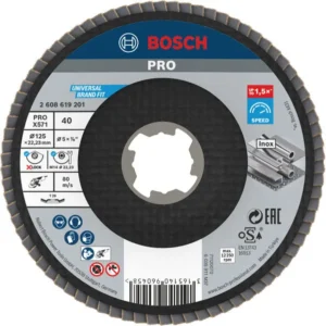 Bosch PRO X571 lamelna brusna ploča pod uglom 125 mm, G40, X-Lock 2608619201