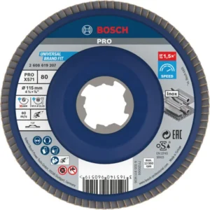 Bosch PRO X571 lamelna brusna ploča ravan 115 mm, G80, X-Lock 2608619207
