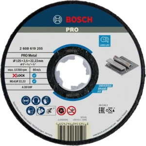 Bosch PRO Metal lepljena rezna ploča 125×2,5×22,23 mm, X-Lock, ravna 2608619255