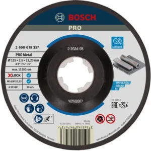 Bosch PRO Metal lepljena rezna ploča 125×2,5×22,23 mm, X-Lock, sa uvučenim centrom 2608619257