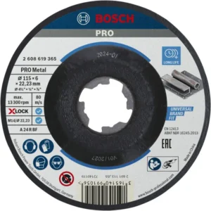 Bosch PRO Metal lepljena brusna ploča 115×6×22,23 mm, X-Lock 2608619365