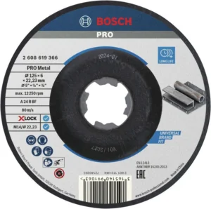 Bosch PRO Metal lepljena brusna ploča 125×6×22,23 mm, X-Lock 2608619366