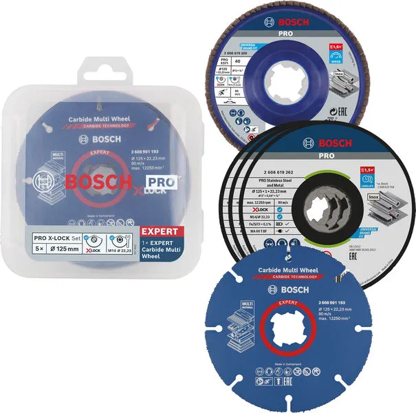PRO Cutting and Grinding set 125×1×22,23 mm, X-Lock, 5 kom 2608619374