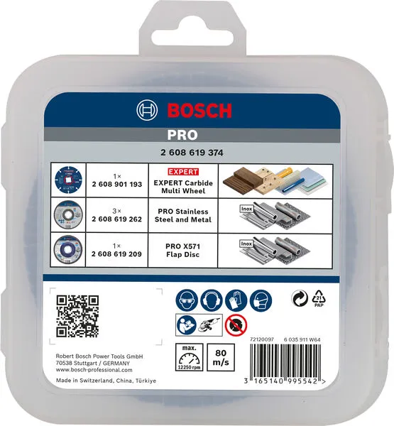 PRO Cutting and Grinding set 125×1×22,23 mm, X-Lock, 5 kom 2608619374