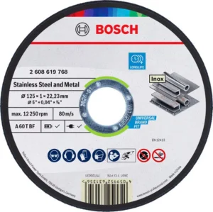Bosch Stainless Steel and Metal rezna ploča 125 x 1 x 22,23 mm 2608619768