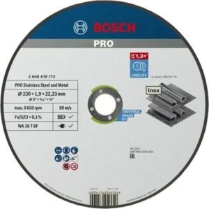 Bosch PRO Stainless Steel and Metal lepljena rezna ploča 230×1,9×22,23 mm, ravna 2608619773