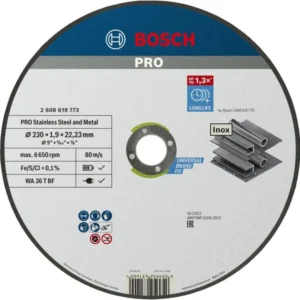 Bosch PRO Stainless Steel and Metal lepljena rezna ploča 230×1,9×22,23 mm, ravna 2608619773