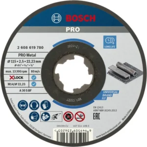 Bosch PRO Metal lepljena rezna ploča 115×2,5×22,23 mm, X-Lock, ravna 2608619780