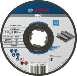Bosch PRO Metal lepljena rezna ploča 125×2,5×22,23 mm, X-Lock, ravna 2608619782