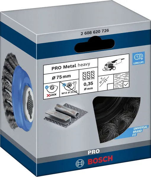 PRO Metal heavy X-Lock lončasta četka 75×0,35 mm 2608620726