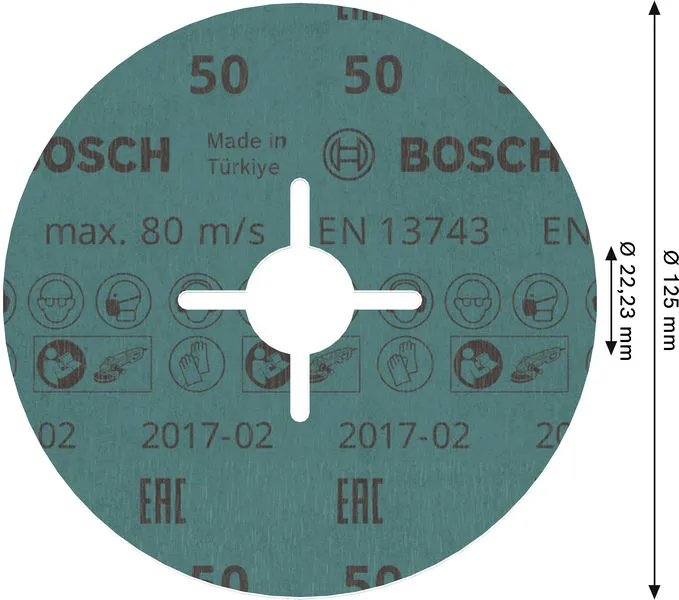 PRO R780 fiber disk 125 mm, G50 2608621611