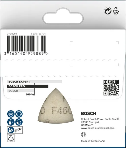 PRO F460 brusni list, 93×93 mm, G80, 5 kom. 2608621686