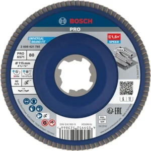 Bosch PRO X571 lamelna brusna ploča, pod uglom, 115 mm, G80, X-Lock 2608621765
