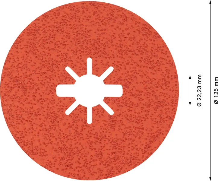 EXPERT R782 Prisma Ceramic X-LOCK Fiber disk od 125 mm, 22,23 mm, G 36, 5 delova 2608621808