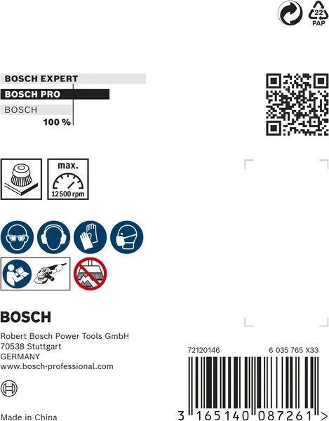 PRO Stainless Steel heavy lončasta četka 75×0,5 mm, sa navojem 2608622060