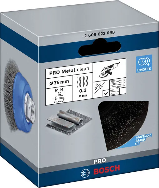 PRO Metal clean lončasta četka 70×0,3 mm, sa navojem 2608622098
