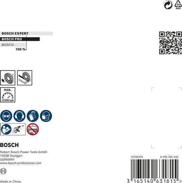 PRO Metal clean oborena četka 115×0,3 mm, sa navojem 2608622101