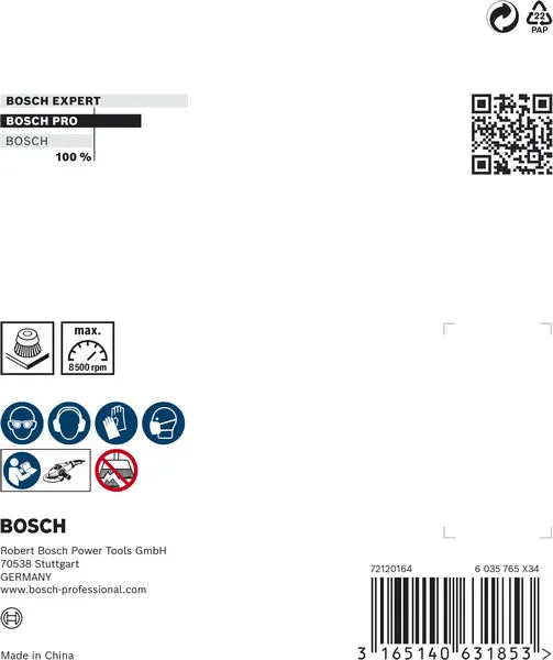 PRO Stainless Steel heavy lončasta četka 100×0,35 mm, sa navojem 2608622105