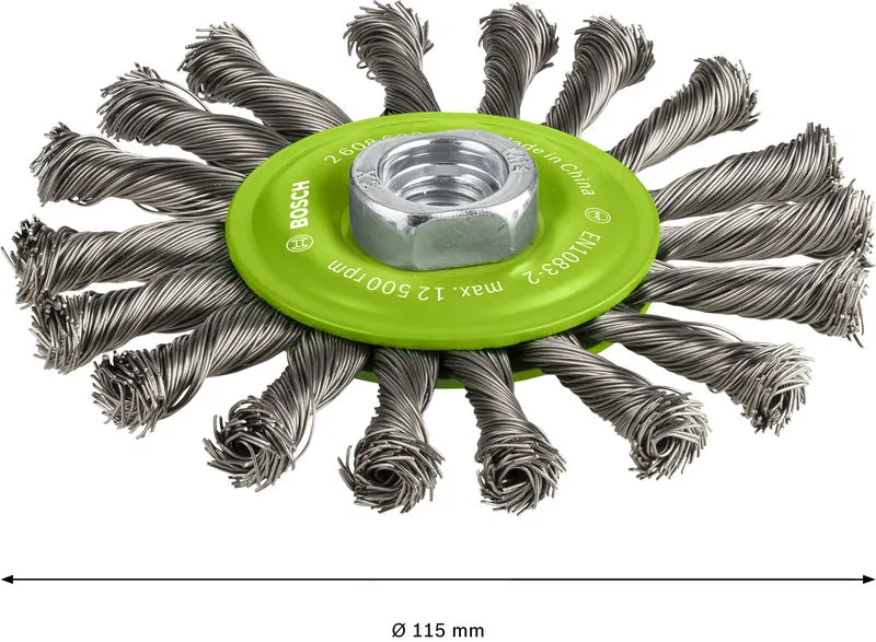 PRO Stainless Steel heavy žičana četka 115×0,5 mm, sa navojem 2608622106