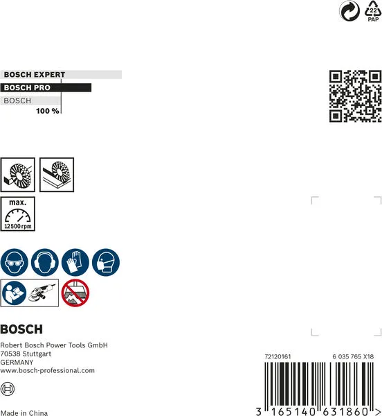 PRO Stainless Steel heavy žičana četka 115×0,5 mm, sa navojem 2608622106