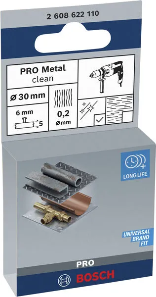 PRO Metal clean žičana četka ravni prihvat 30×0,2 mm 2608622110