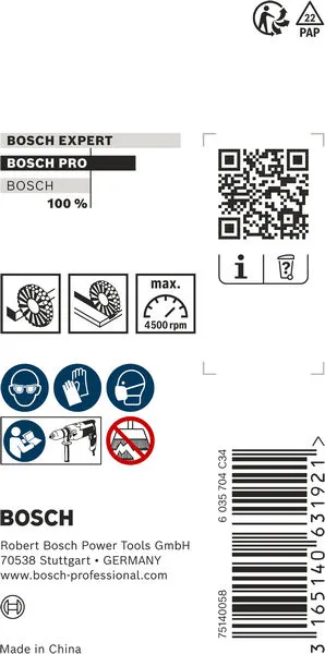 PRO Metal clean žičana četka, ravni prihvat, 50×0,3 mm 2608622112