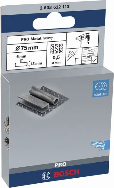 PRO Metal heavy žičana četka ravni prihvat 75×0,5 mm 2608622113