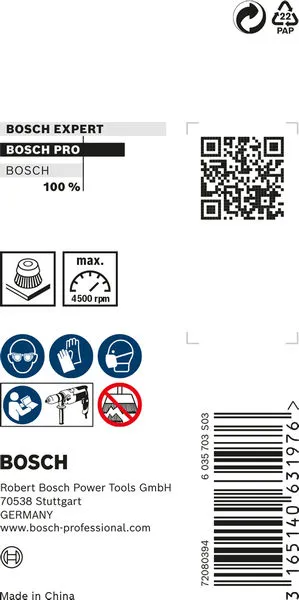 PRO Stainless Steel clean lončasta četka ravan prihvat 50×0,3 mm 2608622117